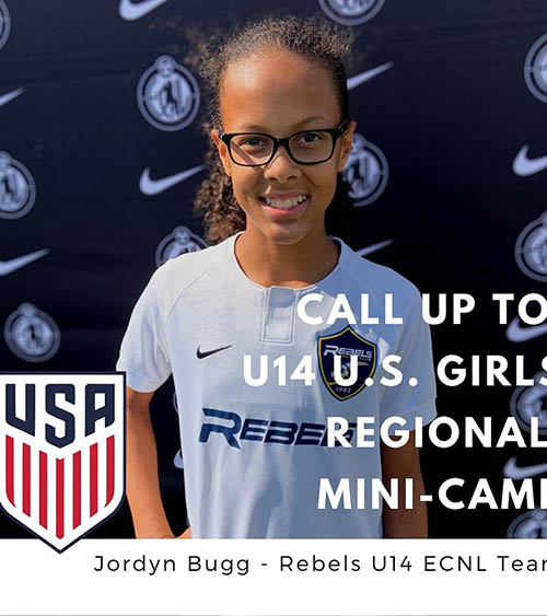 Jordyn Bugg of u14 ECNL team 