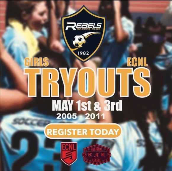 Rebels SC Girls Tryouts ECNL - May 1st & 3rd - Ages 2005 - 2011