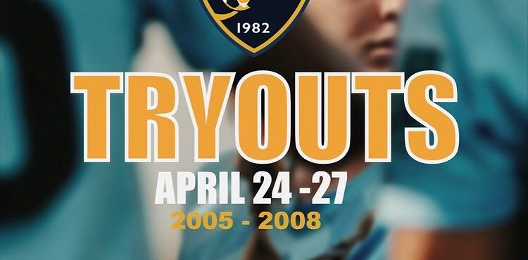 Tryouts 23-24 Flyer - April 24-27 for age groups 2005- 2008